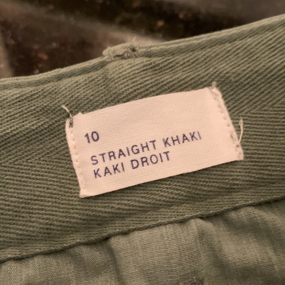 Size 10 GAP high rise, straight khaki and green - Picture 2 of 7
